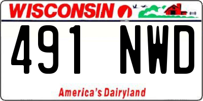 WI license plate 491NWD