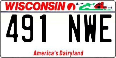 WI license plate 491NWE