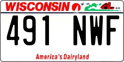 WI license plate 491NWF