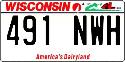 WI license plate 491NWH