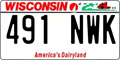 WI license plate 491NWK