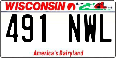 WI license plate 491NWL