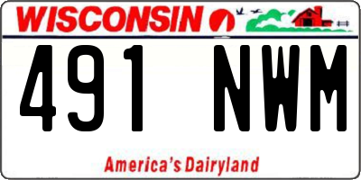 WI license plate 491NWM