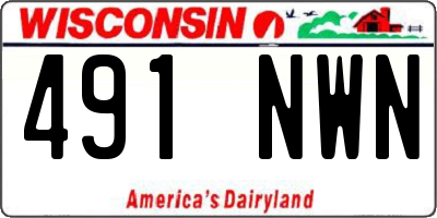 WI license plate 491NWN