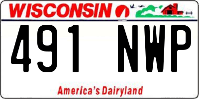 WI license plate 491NWP