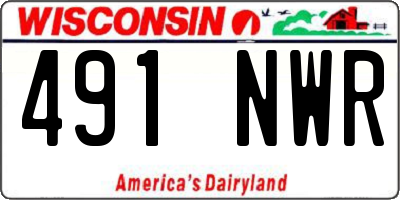 WI license plate 491NWR