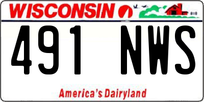 WI license plate 491NWS