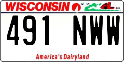 WI license plate 491NWW
