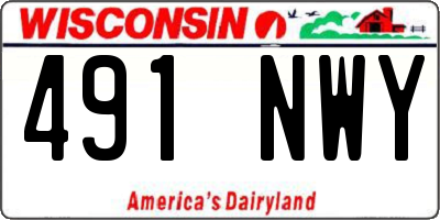 WI license plate 491NWY