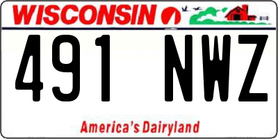 WI license plate 491NWZ