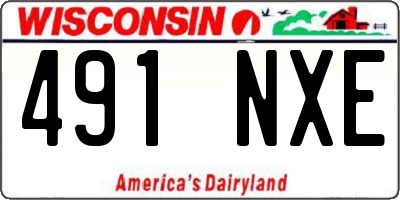WI license plate 491NXE
