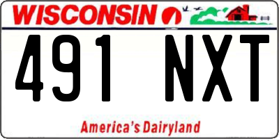 WI license plate 491NXT