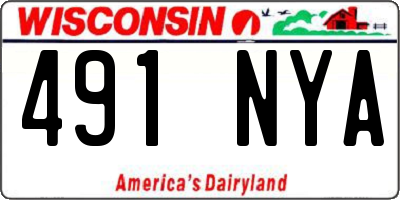 WI license plate 491NYA