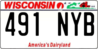 WI license plate 491NYB