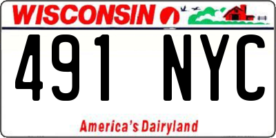 WI license plate 491NYC