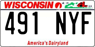 WI license plate 491NYF