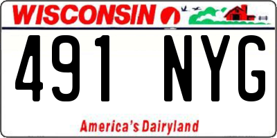 WI license plate 491NYG