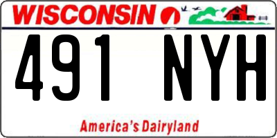 WI license plate 491NYH