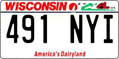 WI license plate 491NYI