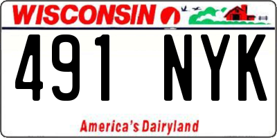 WI license plate 491NYK