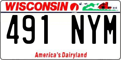 WI license plate 491NYM
