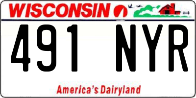 WI license plate 491NYR