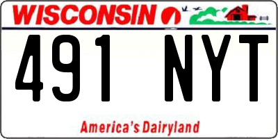 WI license plate 491NYT