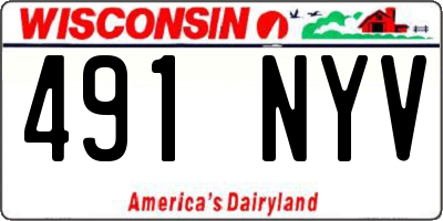 WI license plate 491NYV