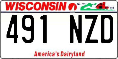 WI license plate 491NZD
