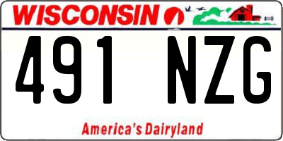 WI license plate 491NZG