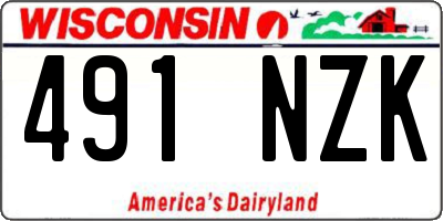 WI license plate 491NZK