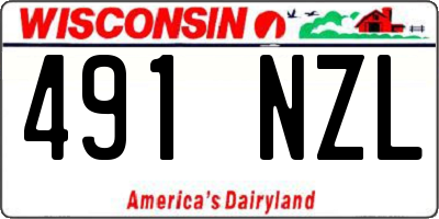 WI license plate 491NZL