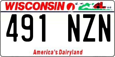 WI license plate 491NZN