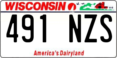 WI license plate 491NZS
