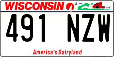 WI license plate 491NZW
