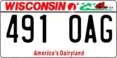WI license plate 491OAG