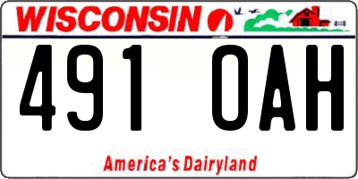 WI license plate 491OAH