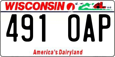 WI license plate 491OAP
