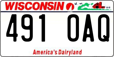 WI license plate 491OAQ
