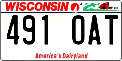 WI license plate 491OAT