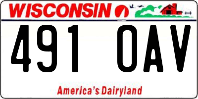 WI license plate 491OAV