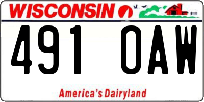 WI license plate 491OAW