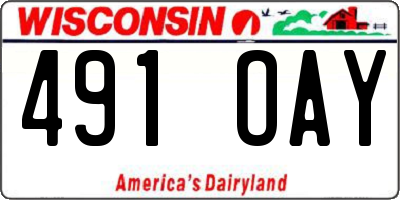 WI license plate 491OAY