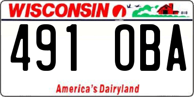 WI license plate 491OBA