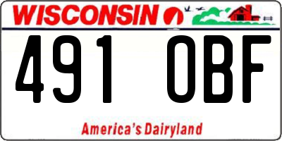 WI license plate 491OBF
