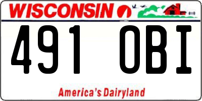 WI license plate 491OBI