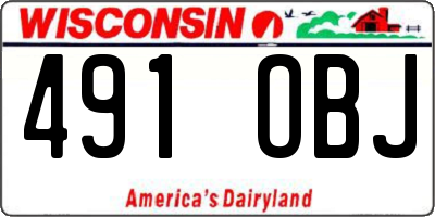 WI license plate 491OBJ