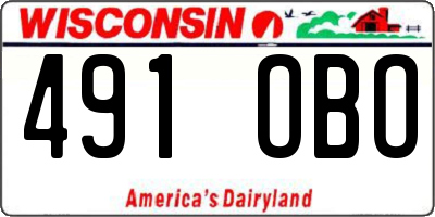 WI license plate 491OBO