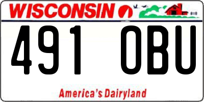 WI license plate 491OBU