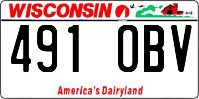 WI license plate 491OBV